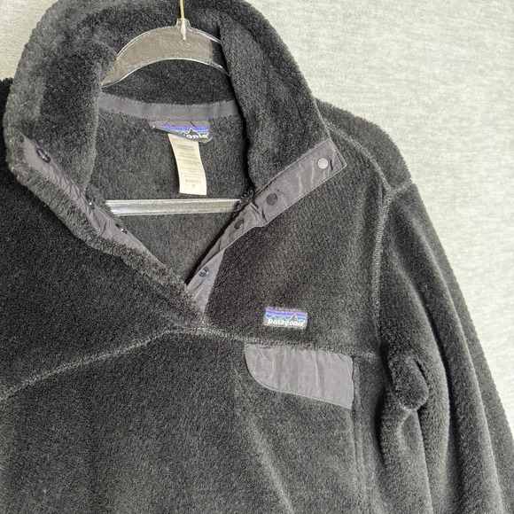 Patagonia Retool Snap-T Pullover Black Size Medium Womens Polartec Fleece - Picture 2 of 7